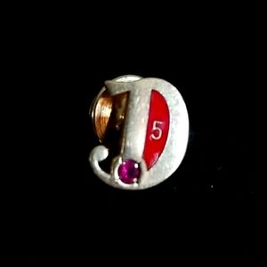 O.C Tanner 10k Ruby Gold Filled Pin letter D intial 10K Vintage